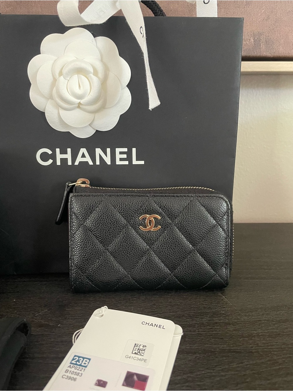 Chanel Classic Zipped Key Holder in Caviar Leather